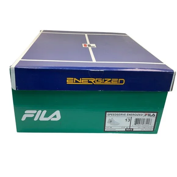 Fila Men's Speedserve Energized Tennis Sneakers 1TM01778-100 White Size 13M - Picture 9 of 9